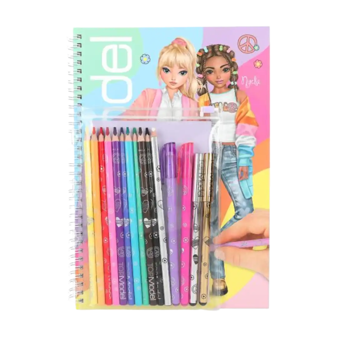 TOPModel Colouring Book With Pen Set