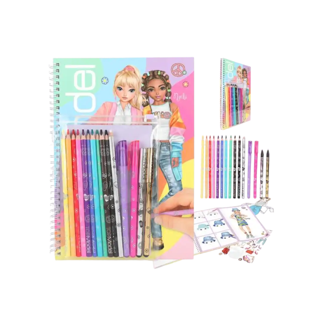 TOPModel Colouring Book With Pen Set