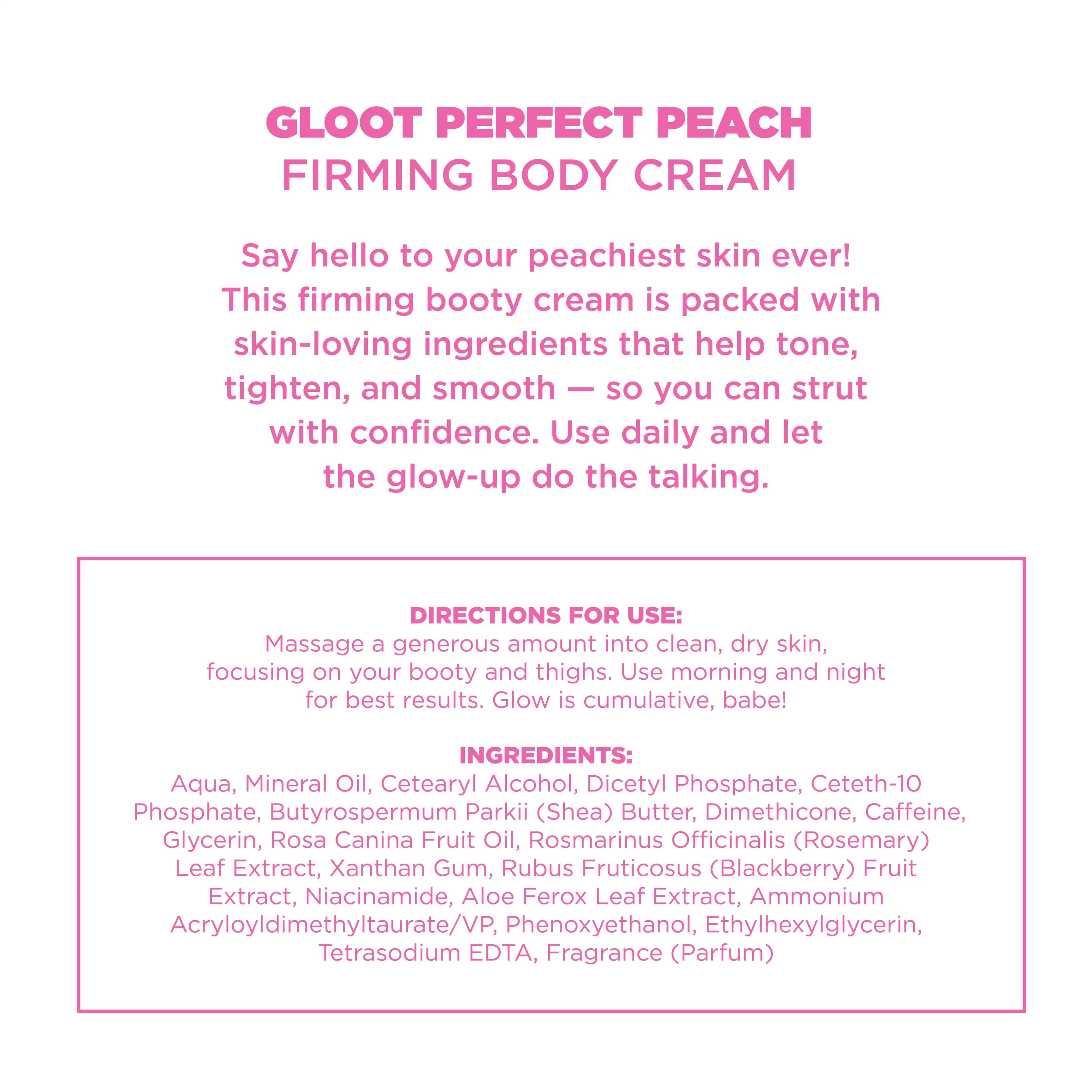 Gloot Perfect Peach Firming Body Cream, 250ml