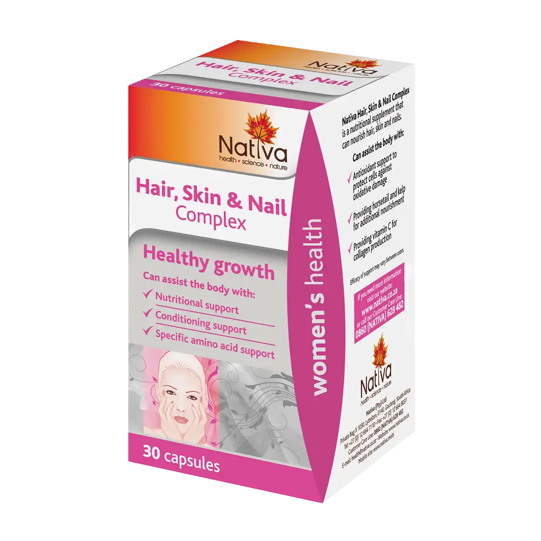 Nativa Hair, Skin and Nail Complex Capsules, 30's