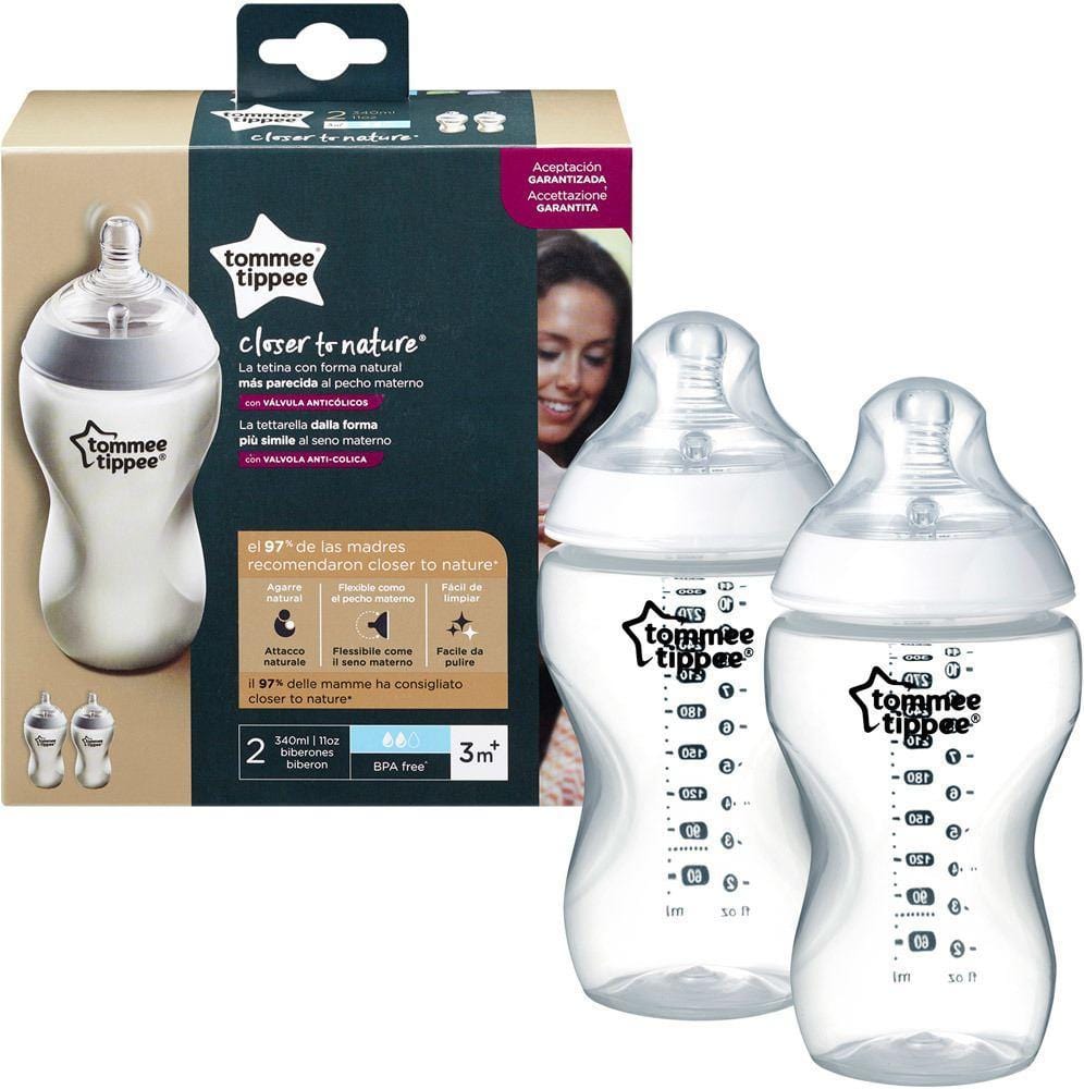 Tommee Tippee Closer to Nature Bottles 2 pack, 340ml