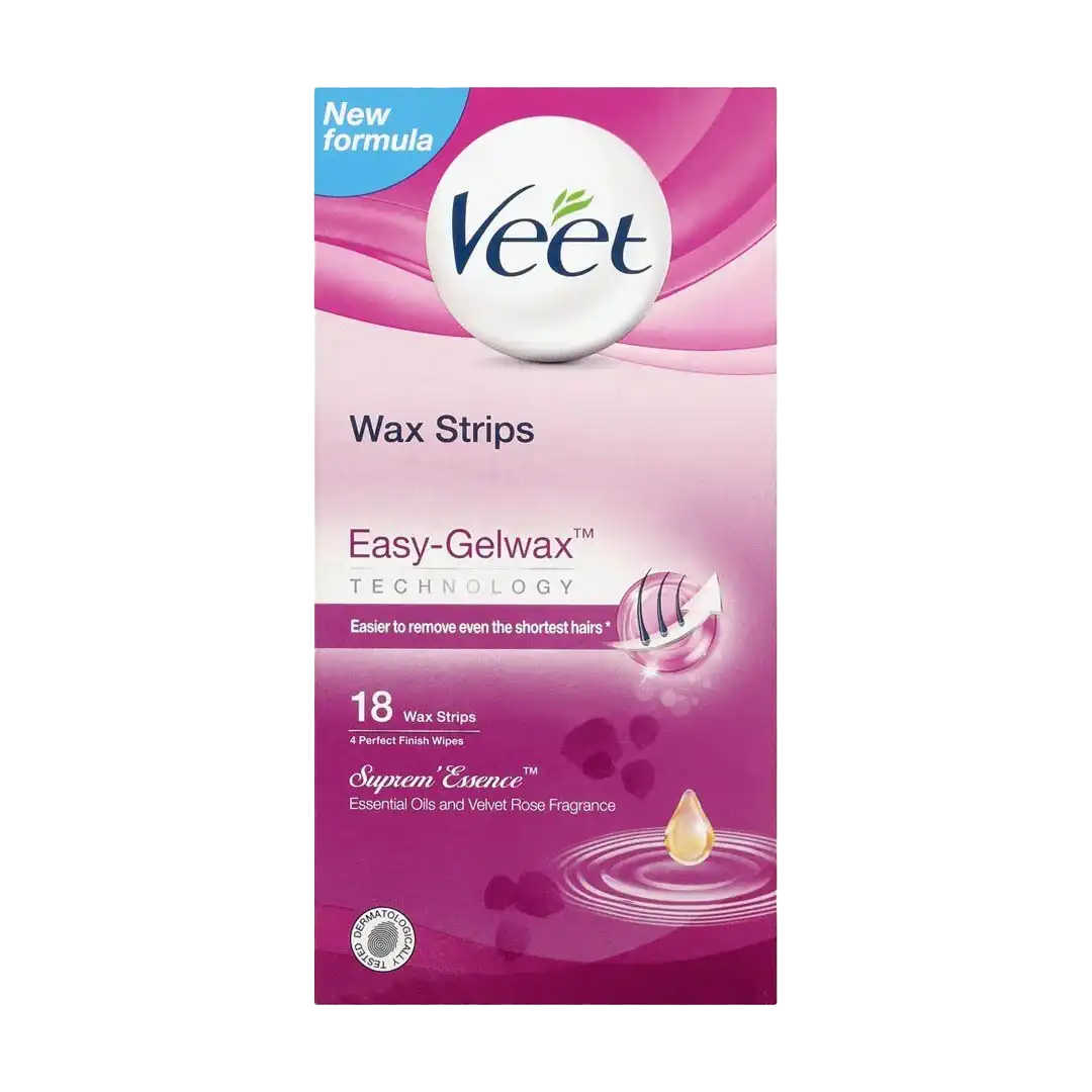 Veet Wax Strips Supreme Essence, 18's