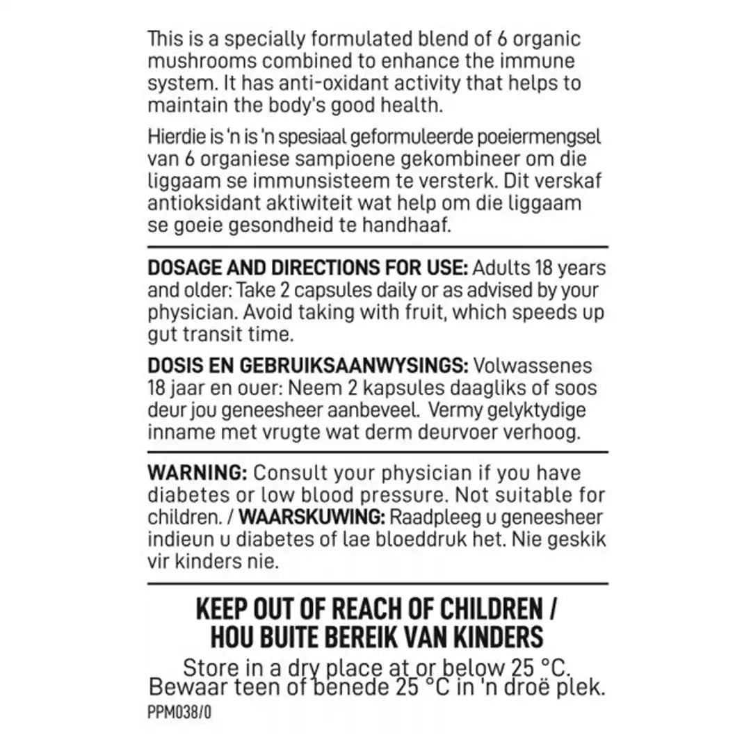 The Real Thing Medicinal Mushrooms Capsules, 60's