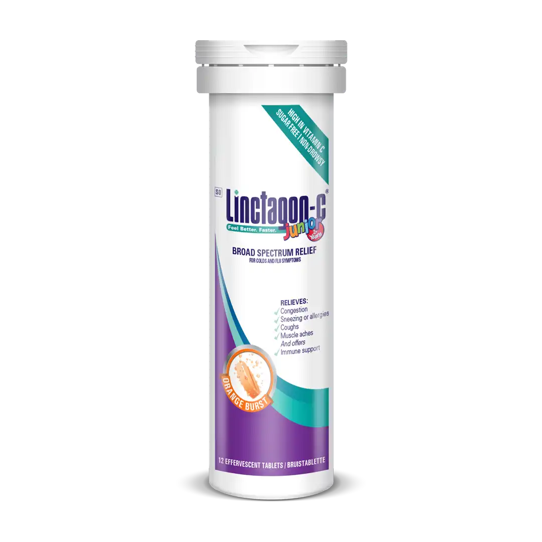 Linctagon-C Junior Effervescent Orange Tablets, 12's