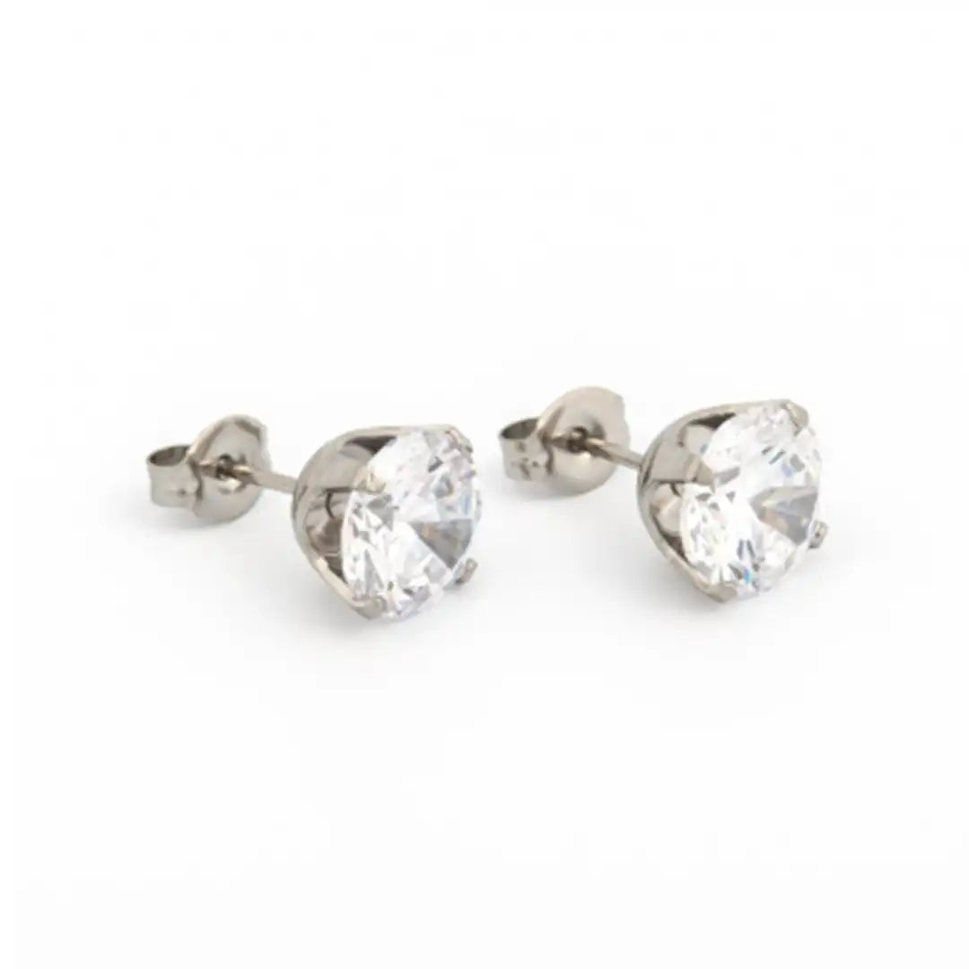 Studex Sensitive Sterling Silver Cubic Zirconia, 8mm