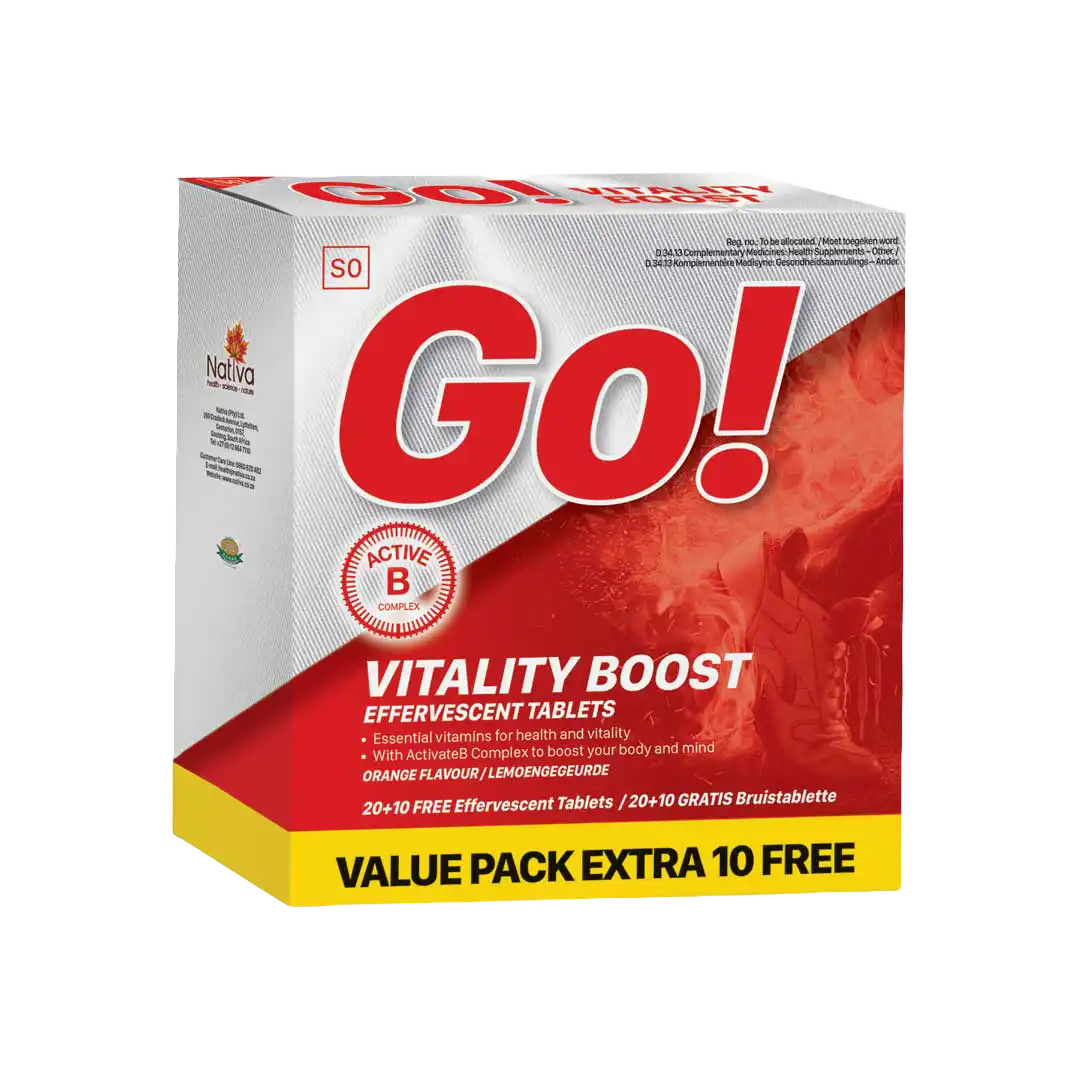 Nativa Go! Vitality Boost Effervescent Tablets, 30's