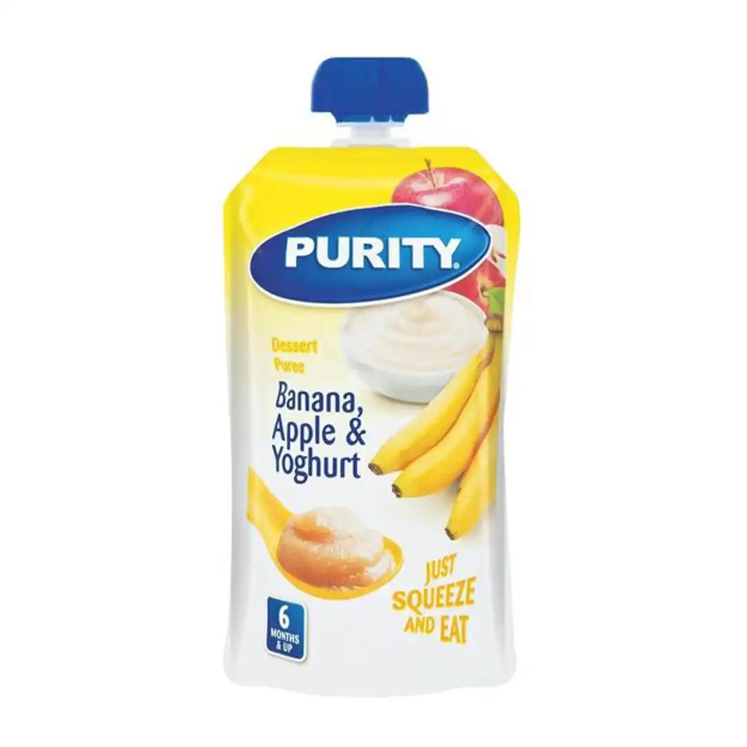 Purity Dessert Puree Banana Apple and Yoghurt, 110ml