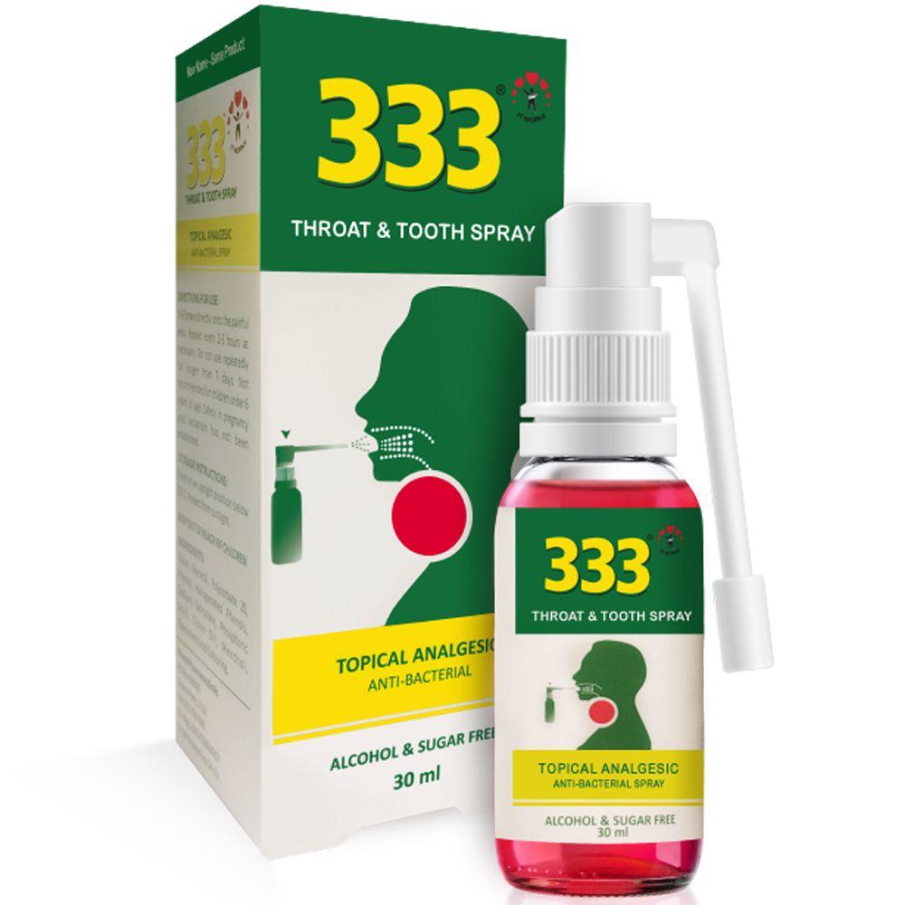 Mopani Pharmacy Health 333 Throat & Tooth Spray, 50ml 6004041000962 192509