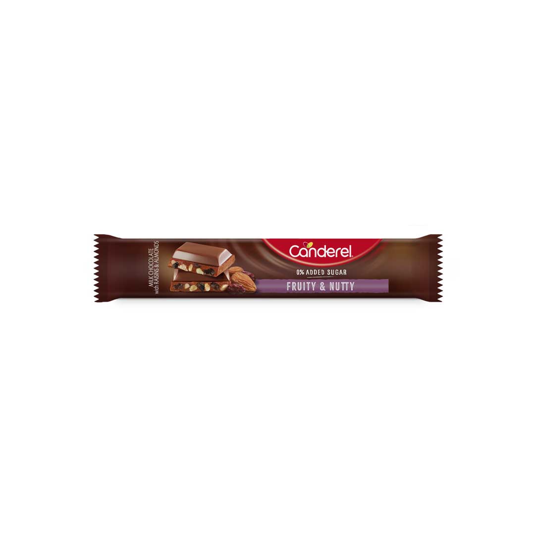 Canderel 0% Added Sugar Fruity & Nutty Chocolate, 27g