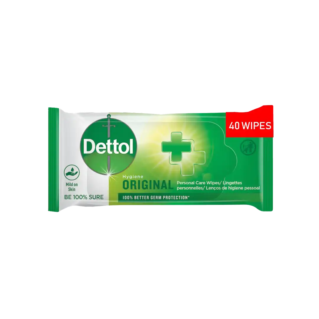 Dettol Wet Wipes Original, 40's