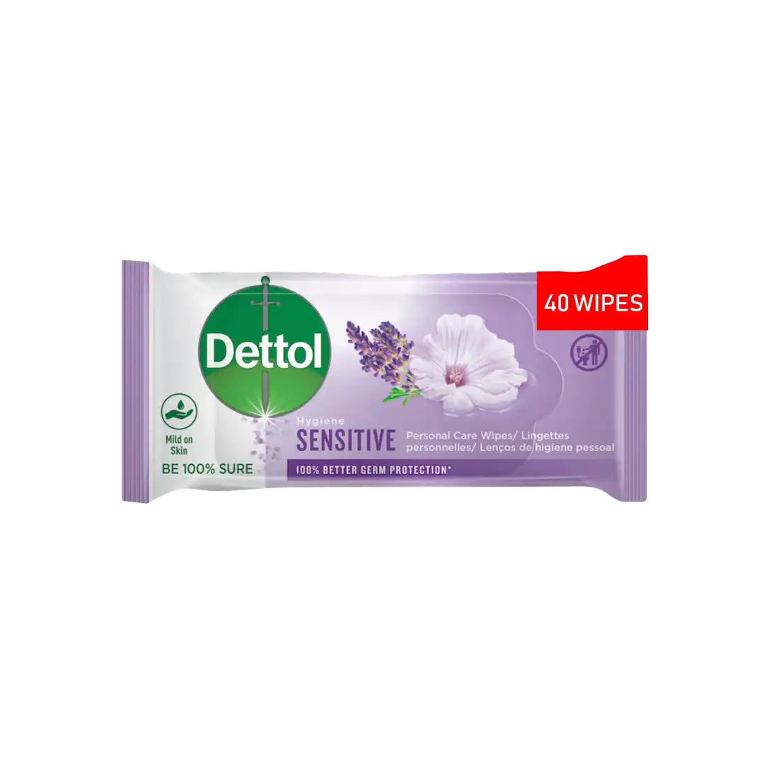 Dettol Wet Wipes Sensitive, 40's