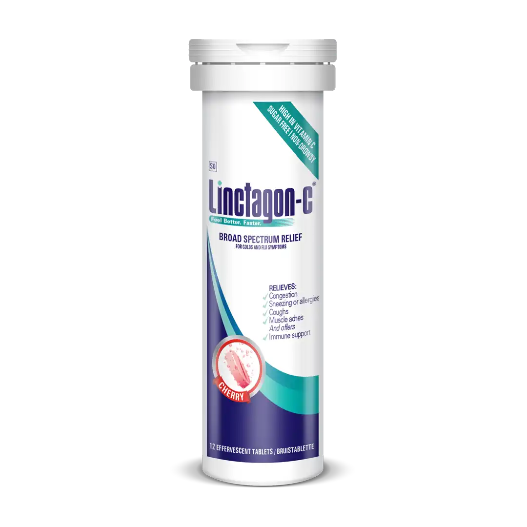 Linctagon-C Cherry Effervescent Tablets, 12's