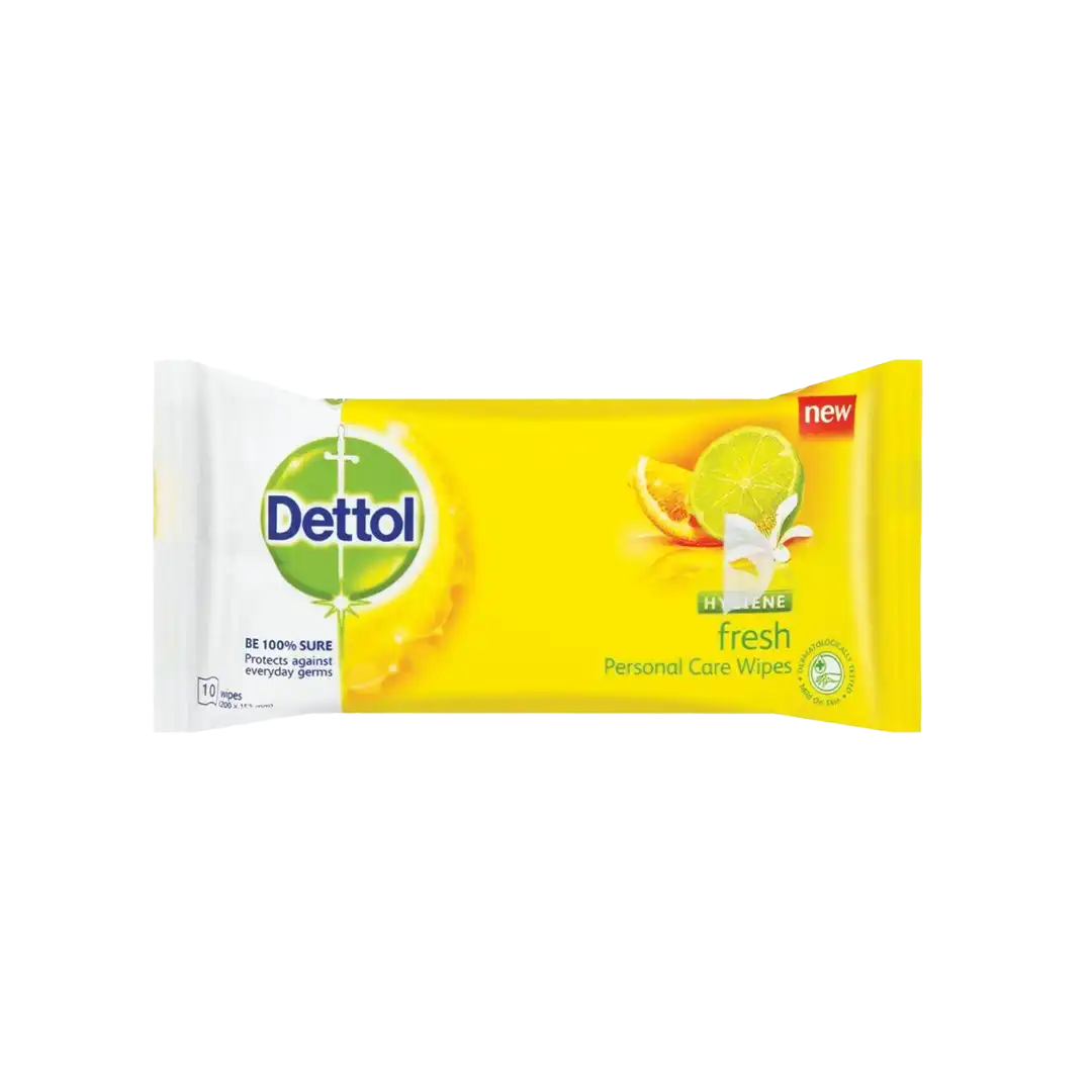Dettol Wet Wipes Fresh, 10's