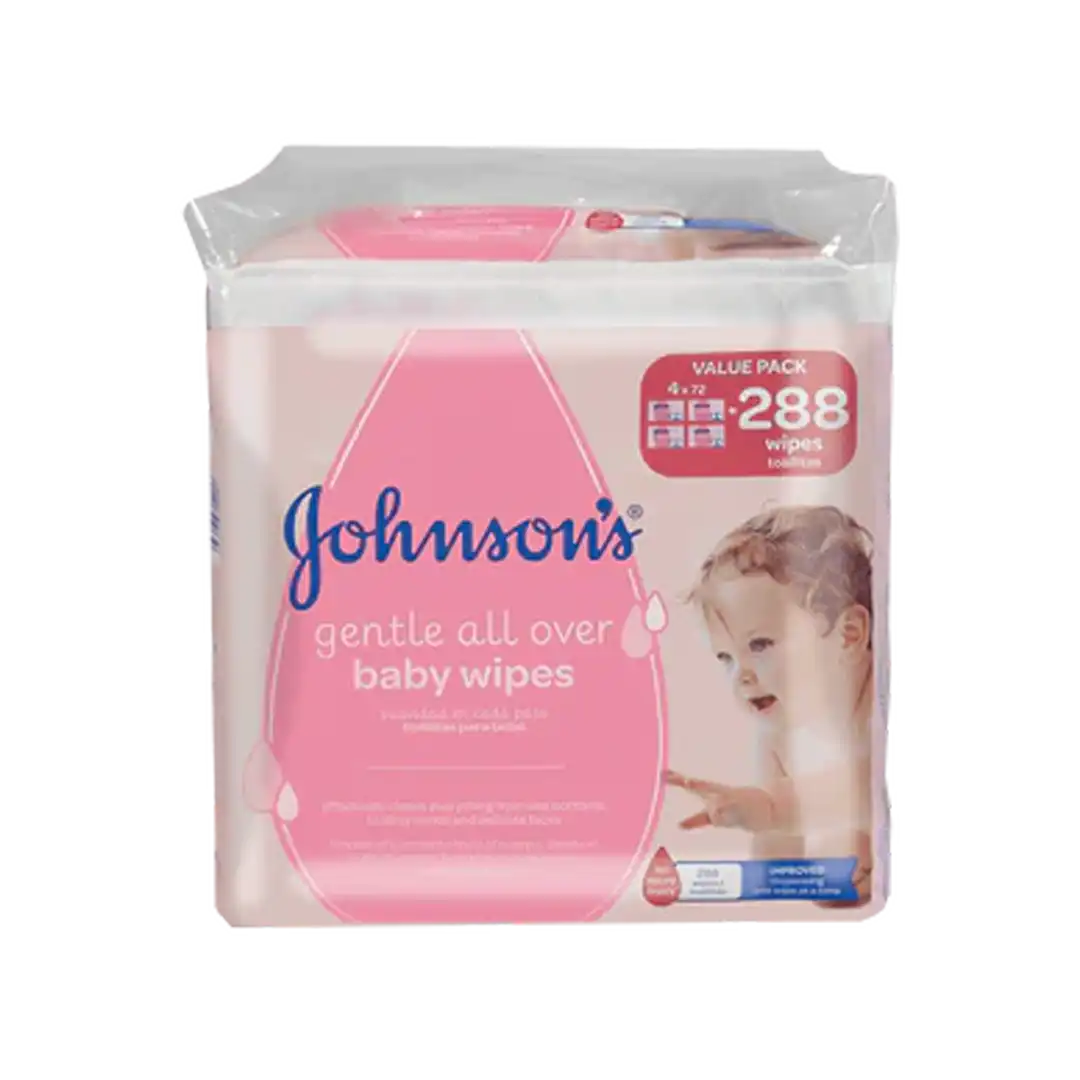 Johnson's Gentle All Over Baby Wipes, 288's