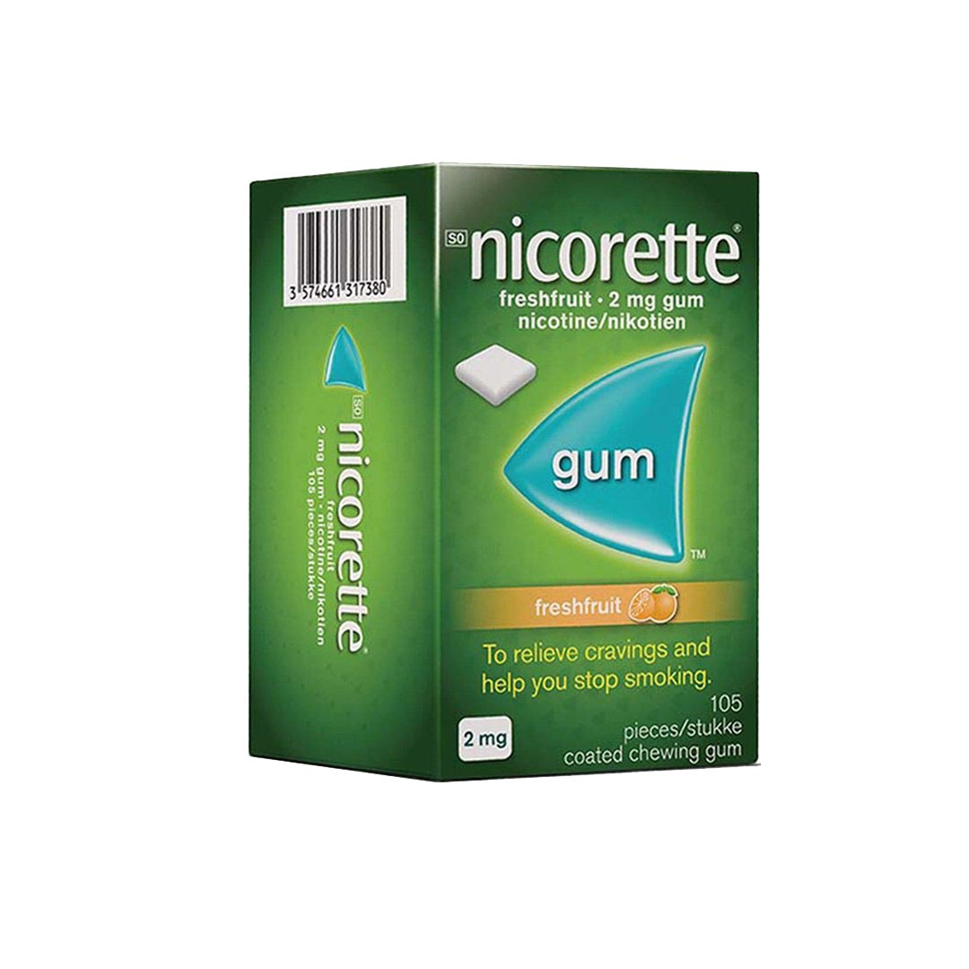 Nicorette 2mg Coated Gum Assorted, 105's