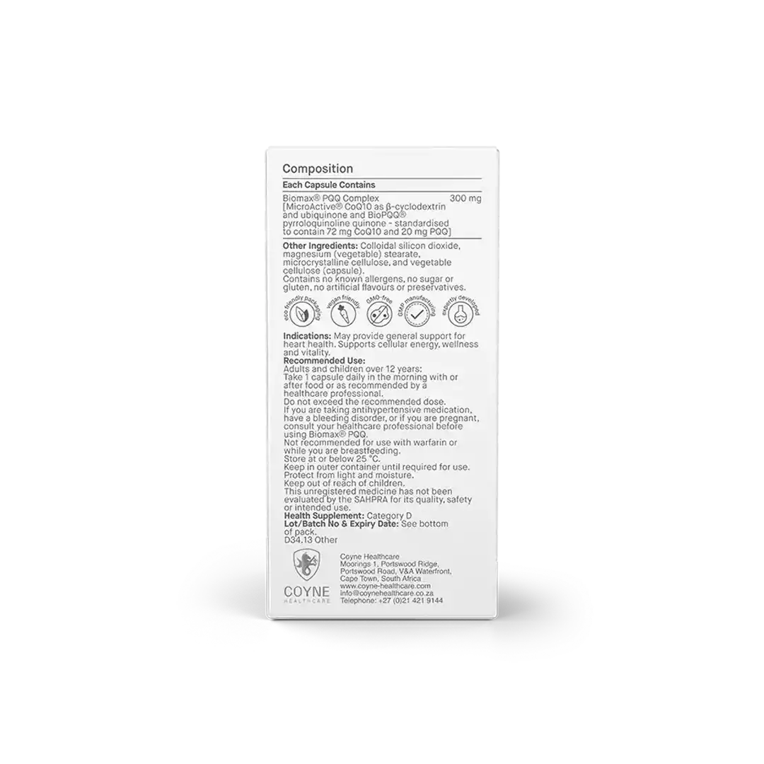 Coyne Healthcare Biomax PQQ With CoQ10 Capsules, 30's