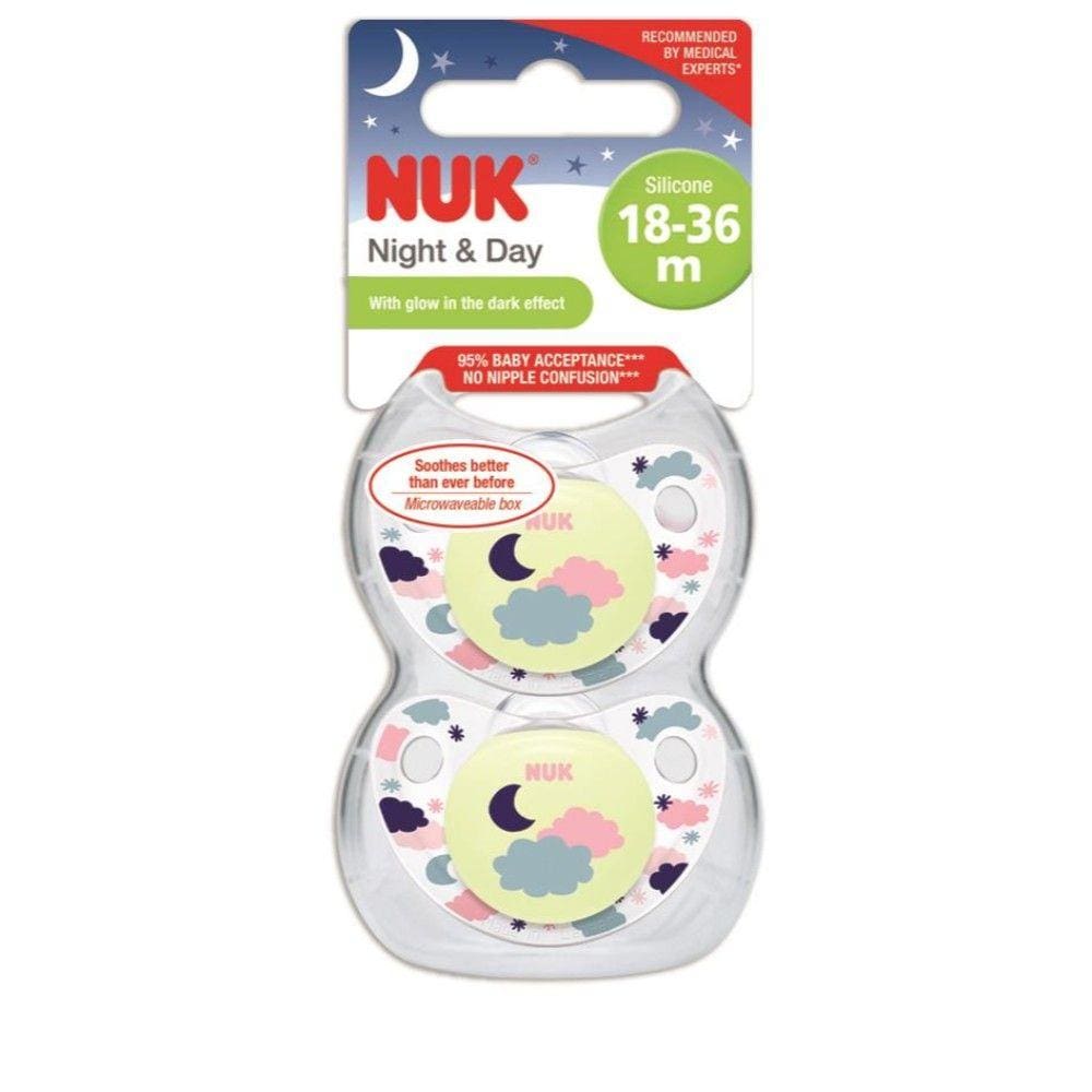 NUK Baby Nuk Silicone Night & Day Sooth Size 3 6009544203919 222519