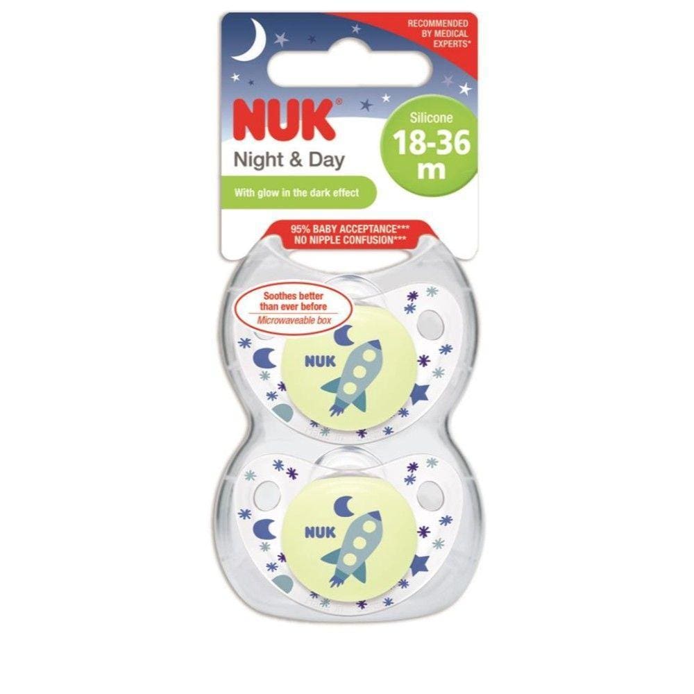 NUK Baby Nuk Silicone Night & Day Sooth Size 3 6009544203919 222519