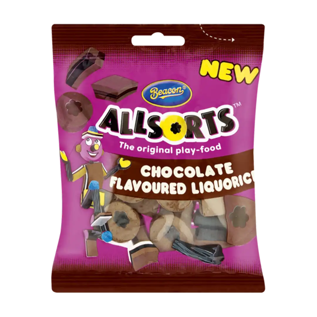 Beacon Allsorts Chocolate Flavoured Liquorice, 75g
