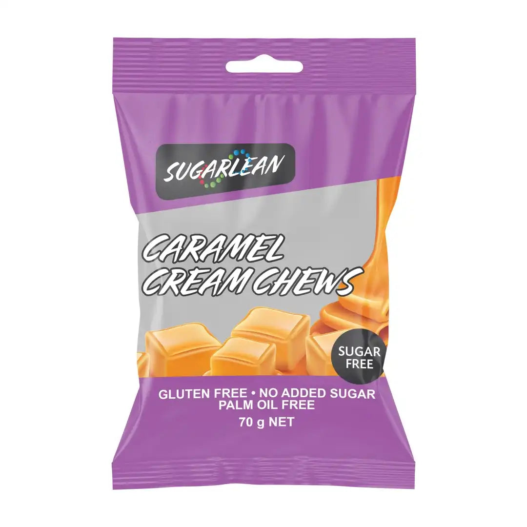 Sugarlean Caramel Cream Chews, 70g