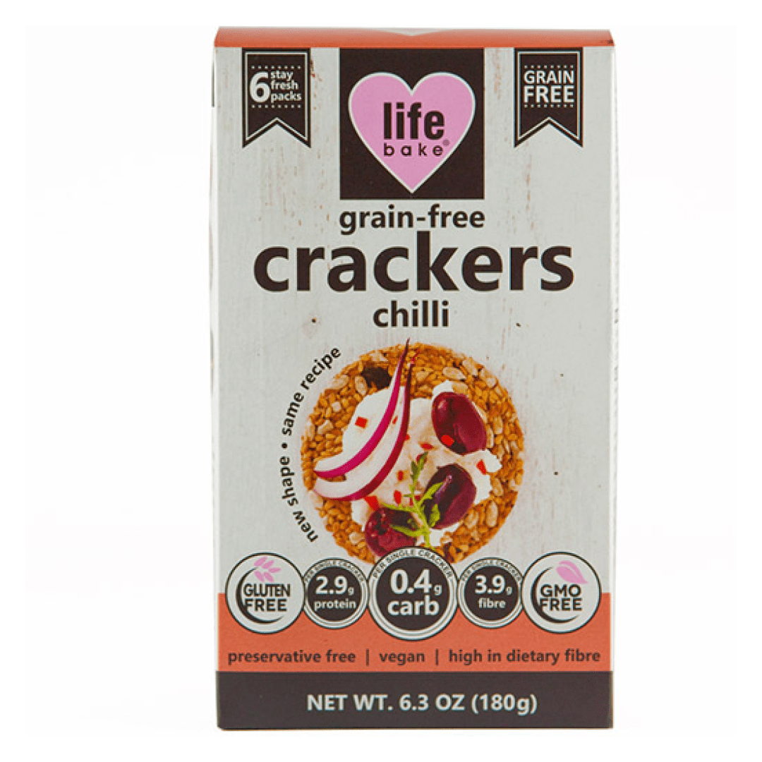 Mopani Pharmacy Health Foods Nature's Choice Life Bake Grain Free Crackers Chilli, 180g 6007732030224 225517