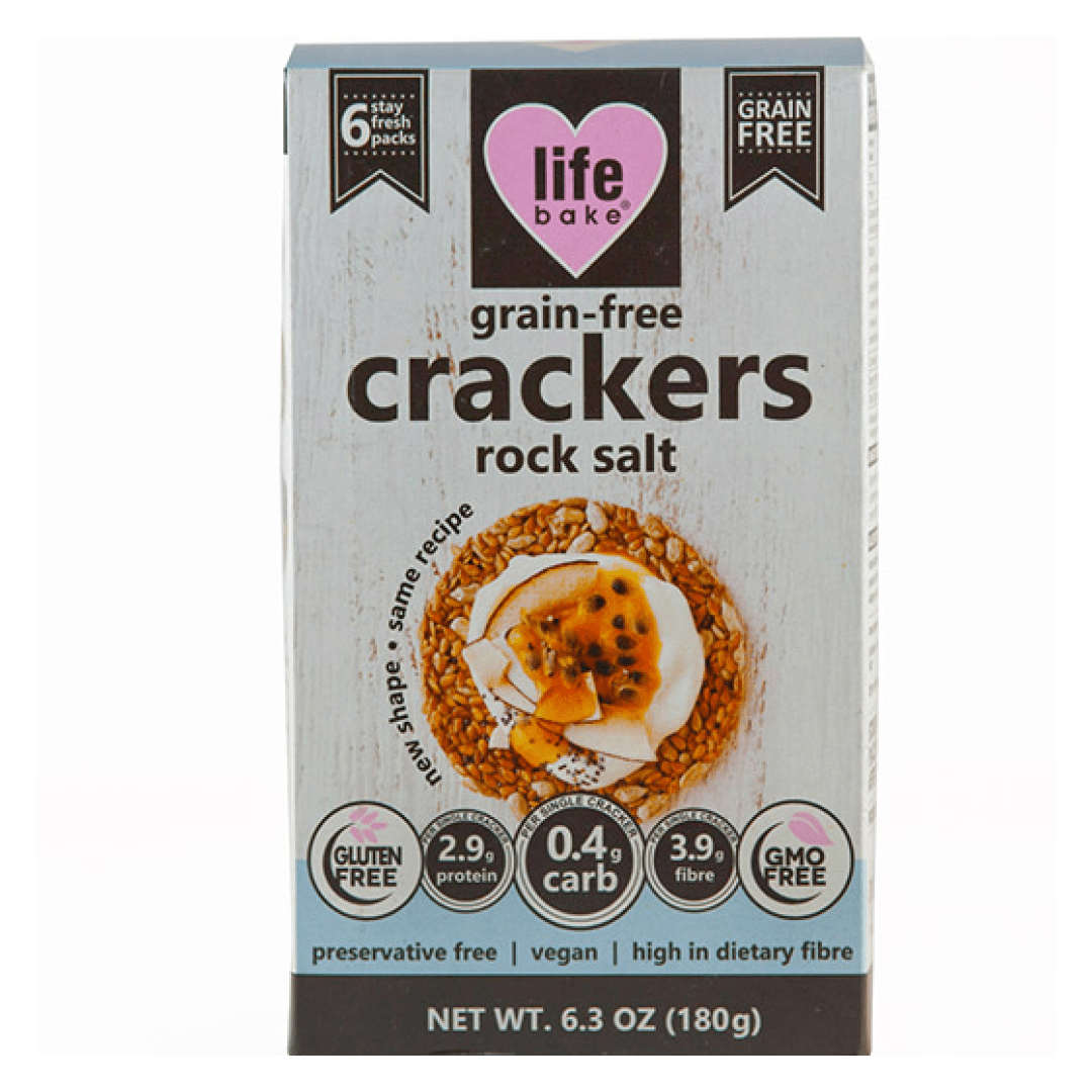 Mopani Pharmacy Health Foods Nature's Choice Life Bake Grain Free Crackers Rock Salt, 180g 6007732030200 225519