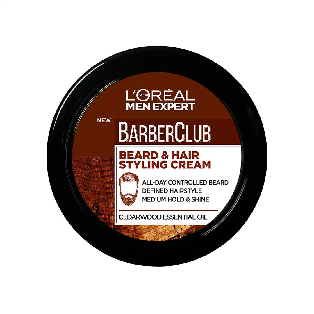 L'Oréal Men Expert Barber Club Beard & Hair Styling Cream, 75ml