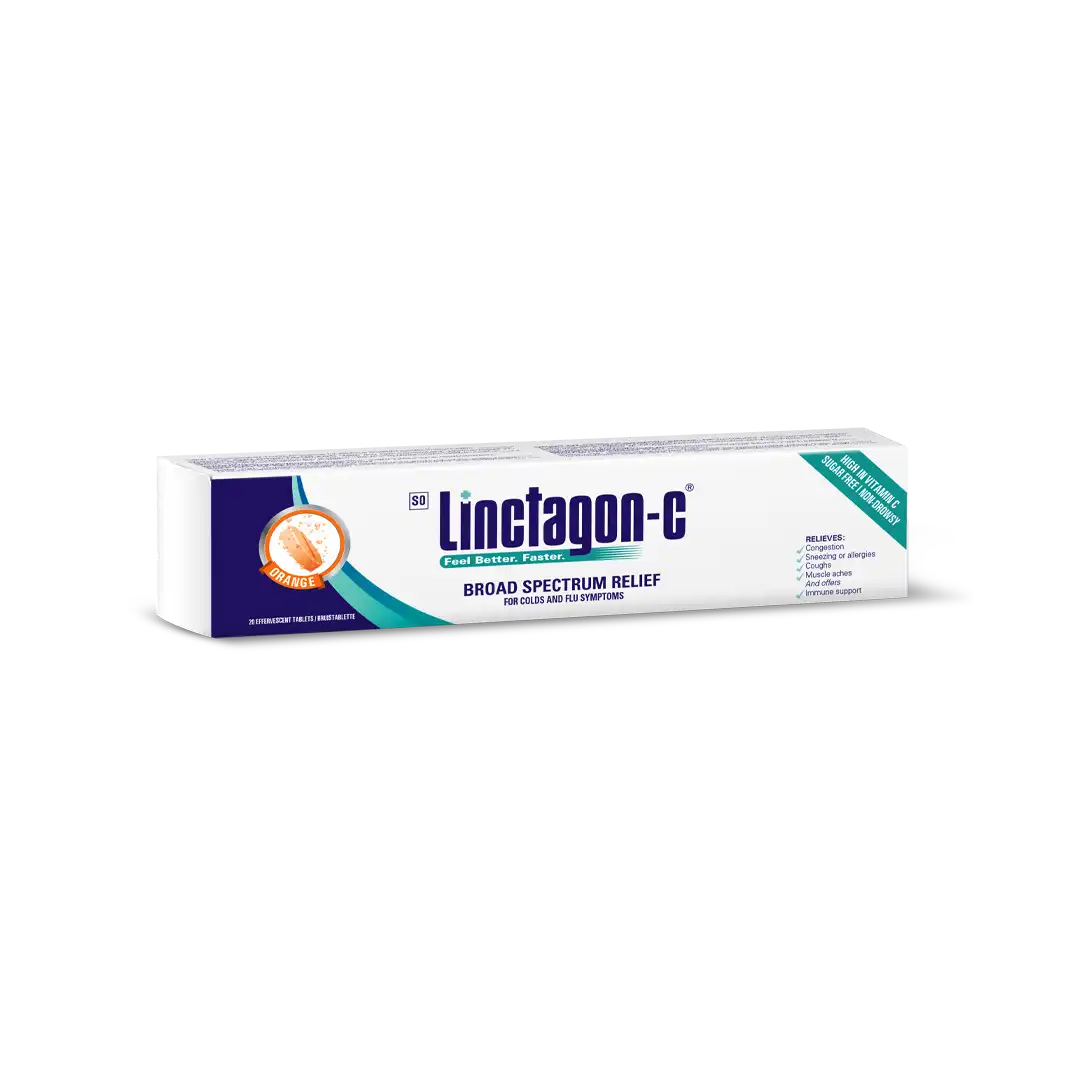Linctagon-C Effervescent Orange Tablets, 20's