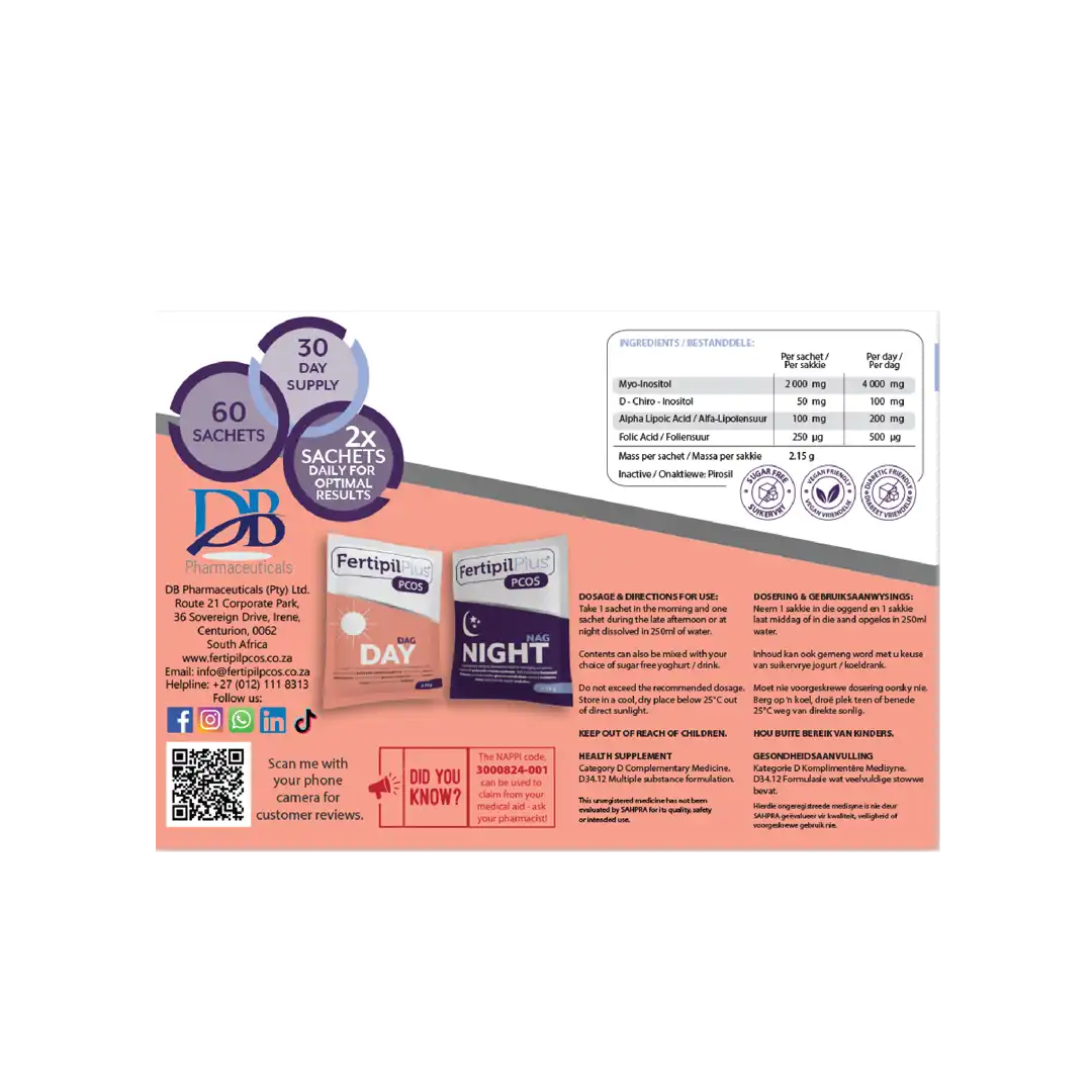 Fertipil Plus PCOS Sachets, 60's