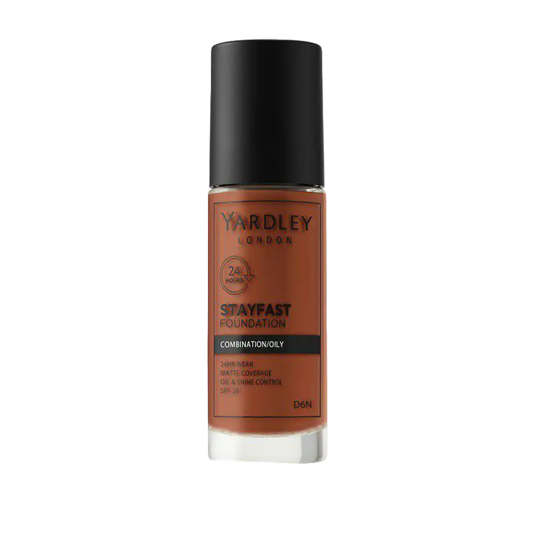 Yardley Stayfast Foundation Combination/Oily Skin with SPF20, Assorted