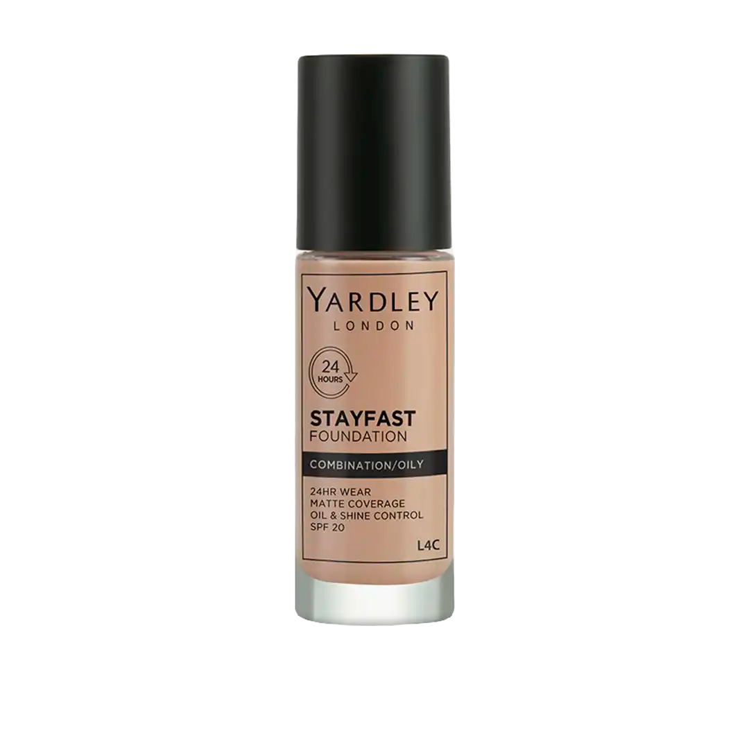 Yardley Stayfast Foundation Combination/Oily Skin with SPF20, Assorted