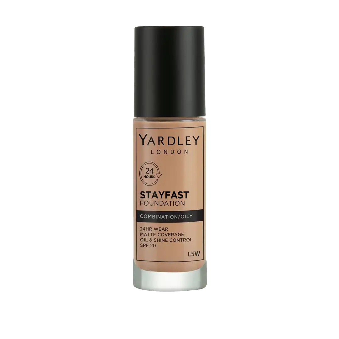 Yardley Stayfast Foundation Combination/Oily Skin with SPF20, Assorted