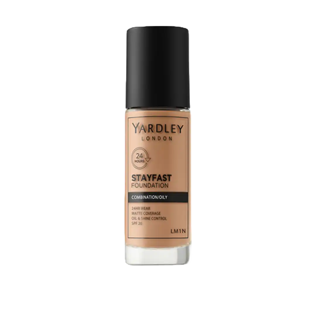 Yardley Stayfast Foundation Combination/Oily Skin with SPF20, Assorted