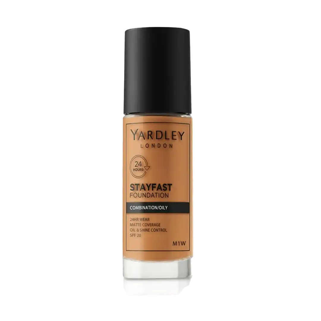 Yardley Stayfast Foundation Combination/Oily Skin with SPF20, Assorted