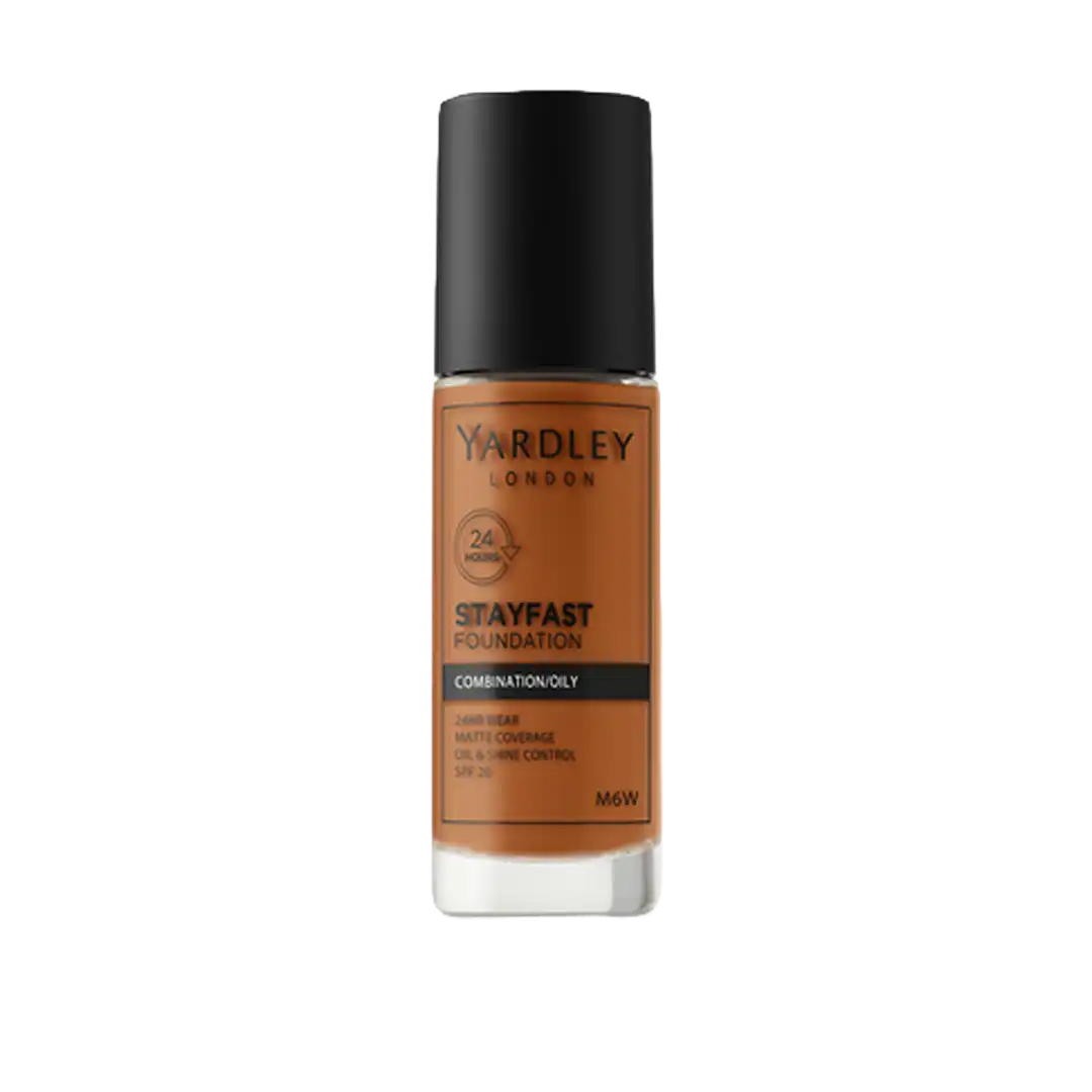 Yardley Stayfast Foundation Combination/Oily Skin with SPF20, Assorted