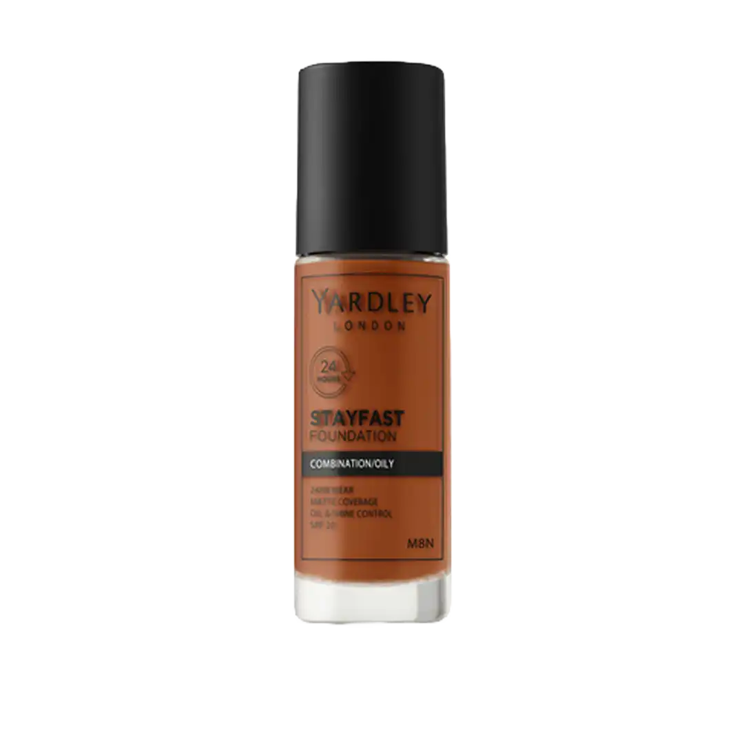Yardley Stayfast Foundation Combination/Oily Skin with SPF20, Assorted
