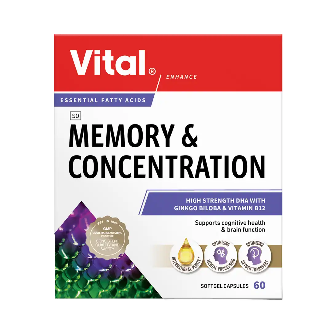 Vital Memory and Concentration Capsules, 60's