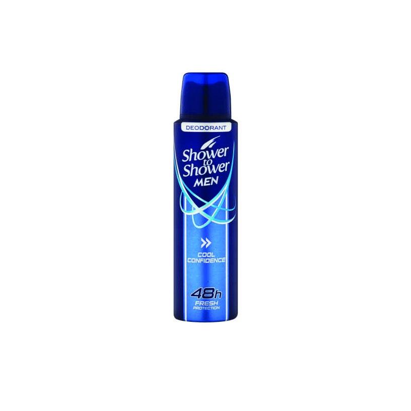 Shower To Shower Mens Deodorant Cool Confidence, 150ml