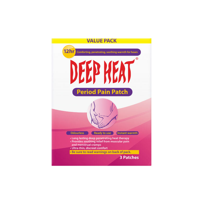Deep Heat Period Patch, 3 Piece