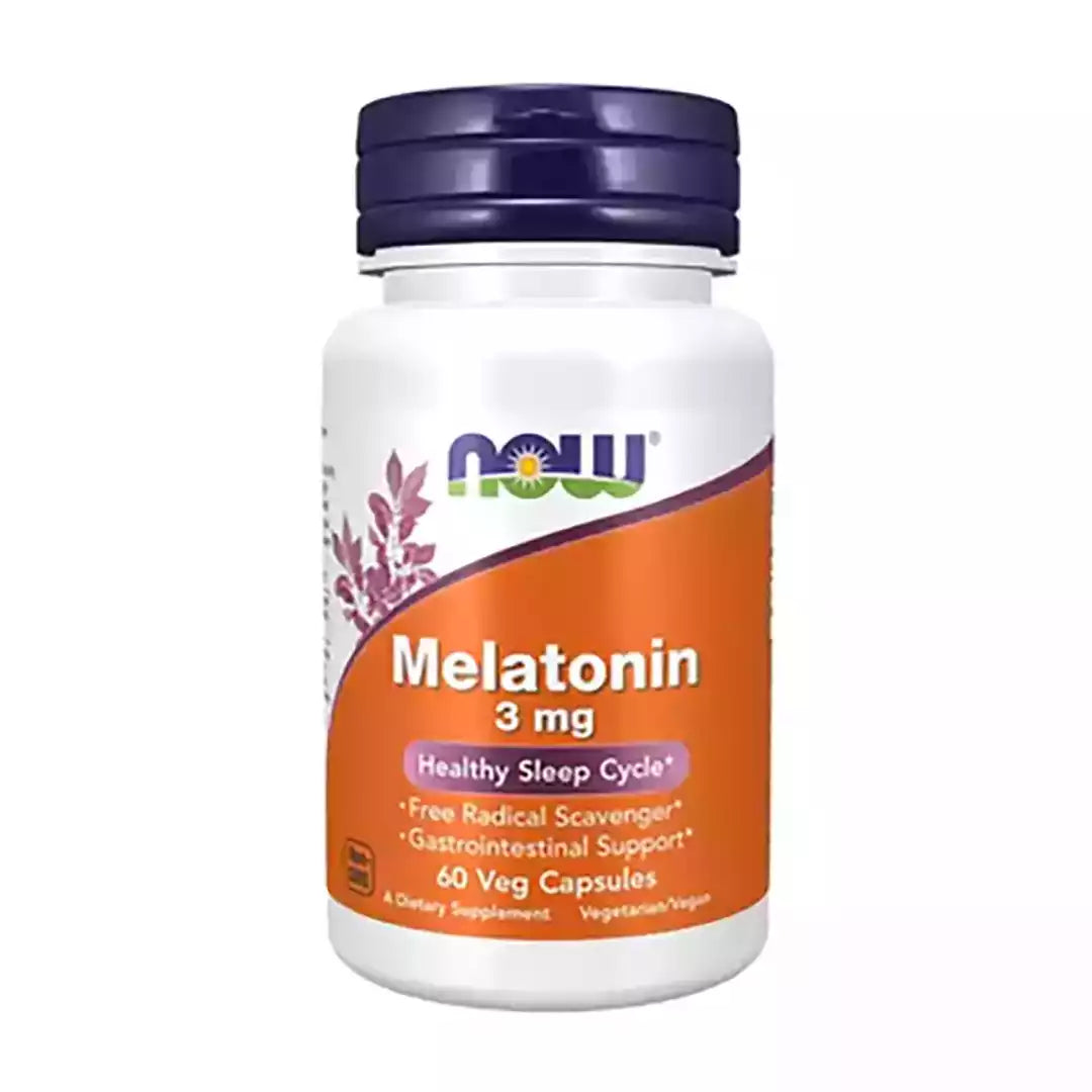 NOW Foods 3mg Melatonin Vegicaps, 60's