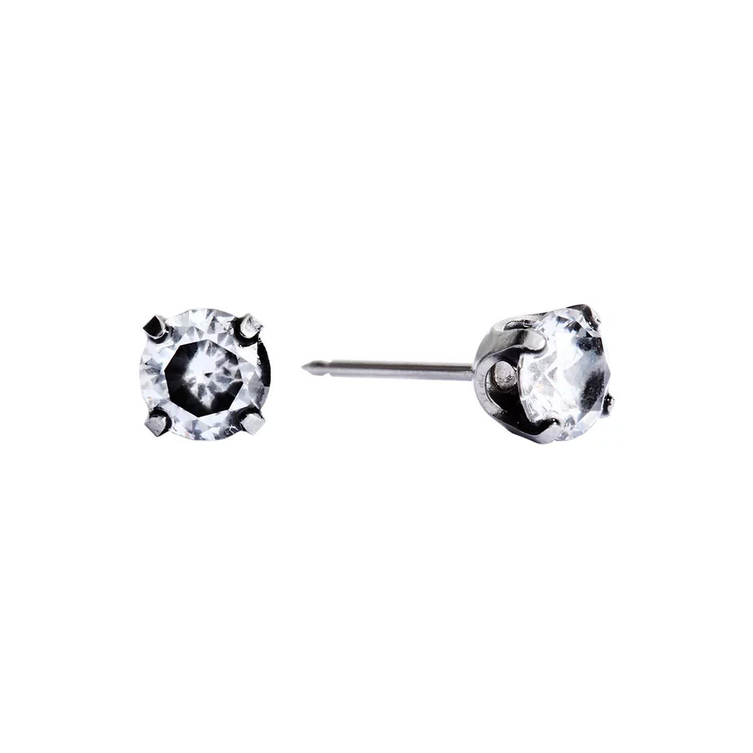 Studex Cubic Zirc Neon Black, Stainless Steel