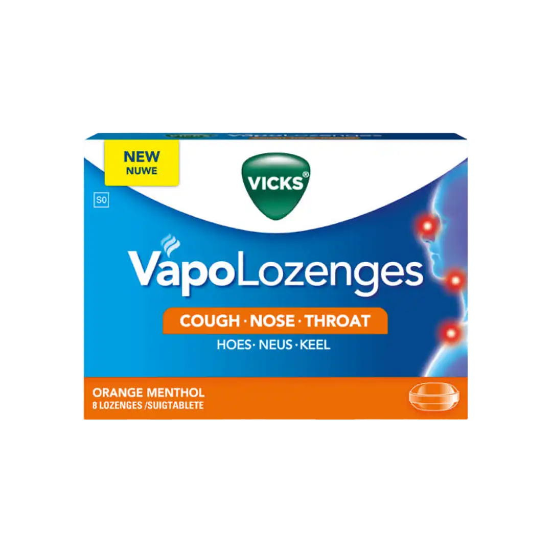 Vicks Vapolozenges Orange Lozenges, 8's