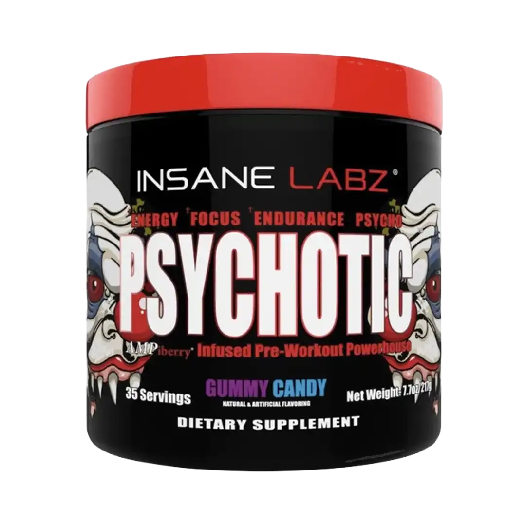 Insane Labz Psychotic Pre-Workout Powder 216g, Assorted
