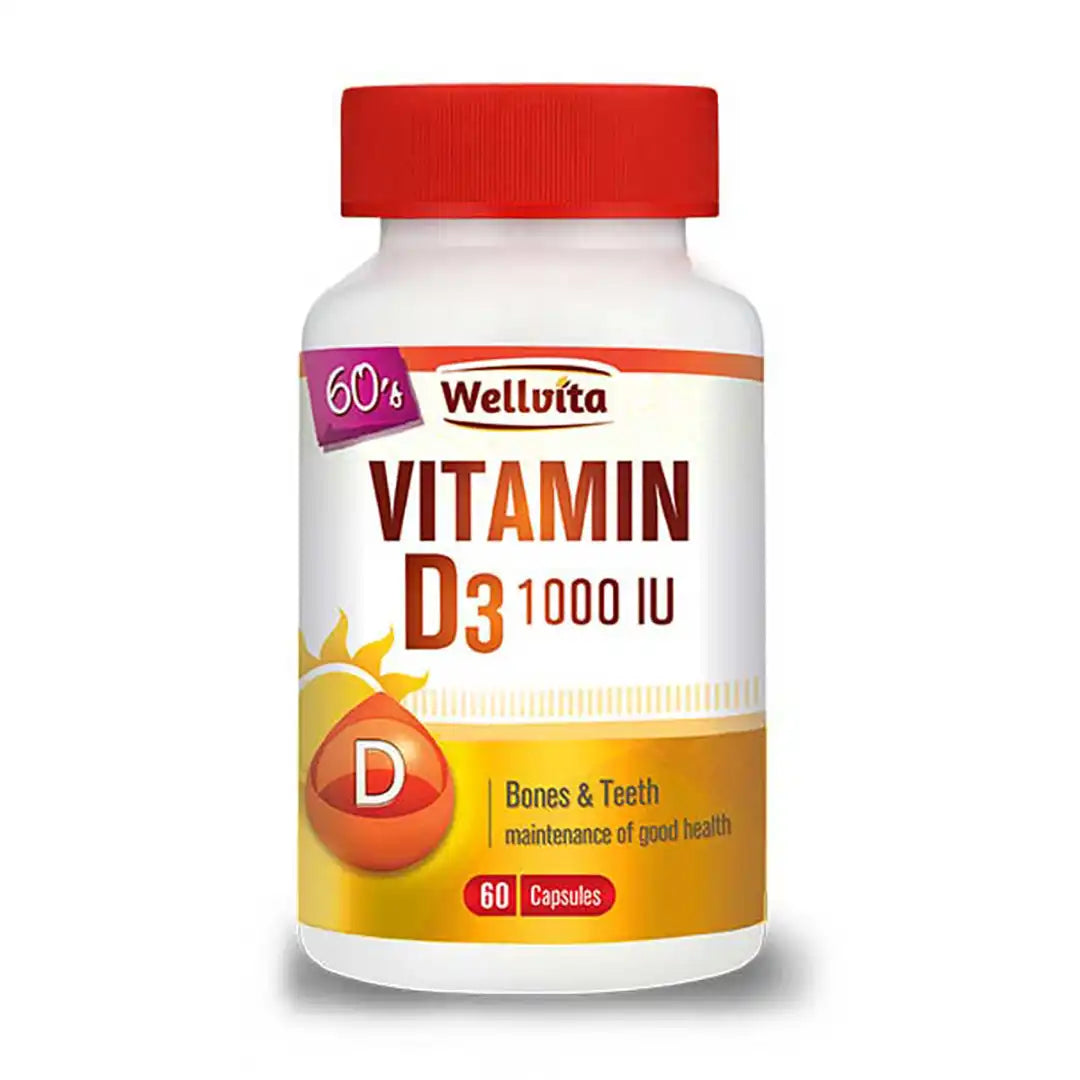 Wellvita Vitamin D3 1000iu Capsules, 30's