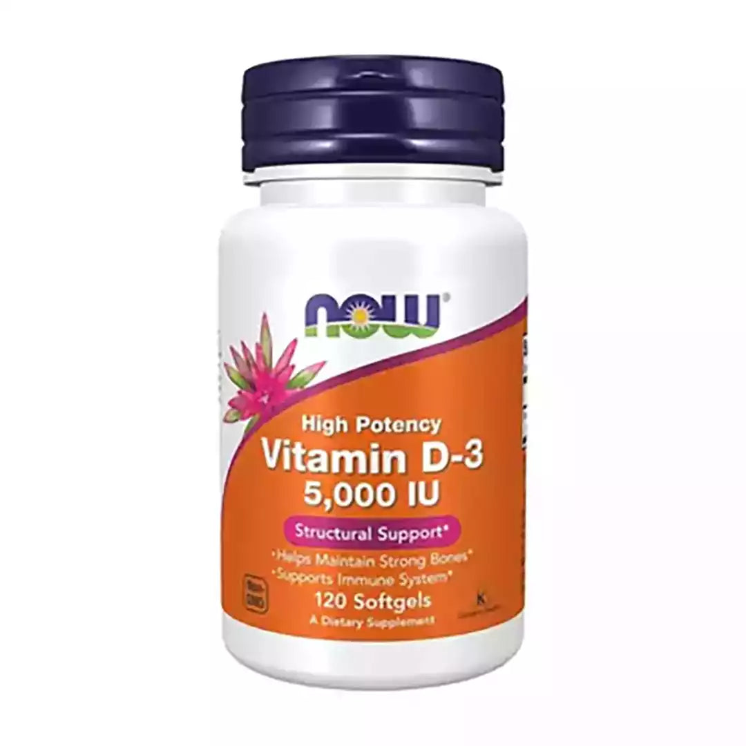 NOW Foods Vitamin D 3 5000iu Softgels, 120's