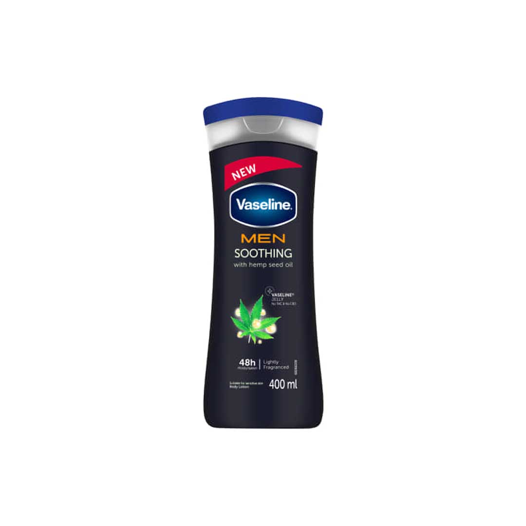 Vaseline Men Body Lotion Soothing, 400ml