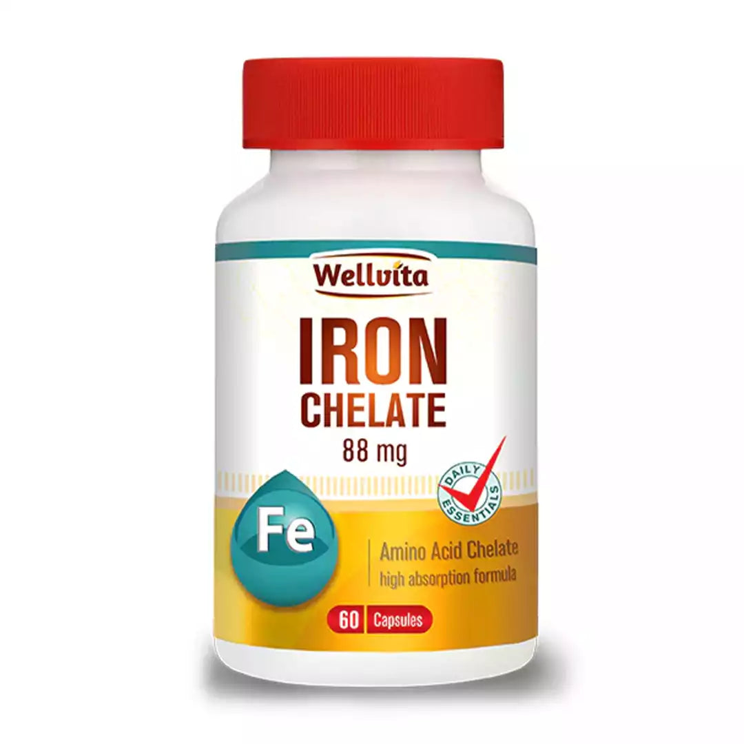 Wellvita Iron Chelate Capsules, 60's