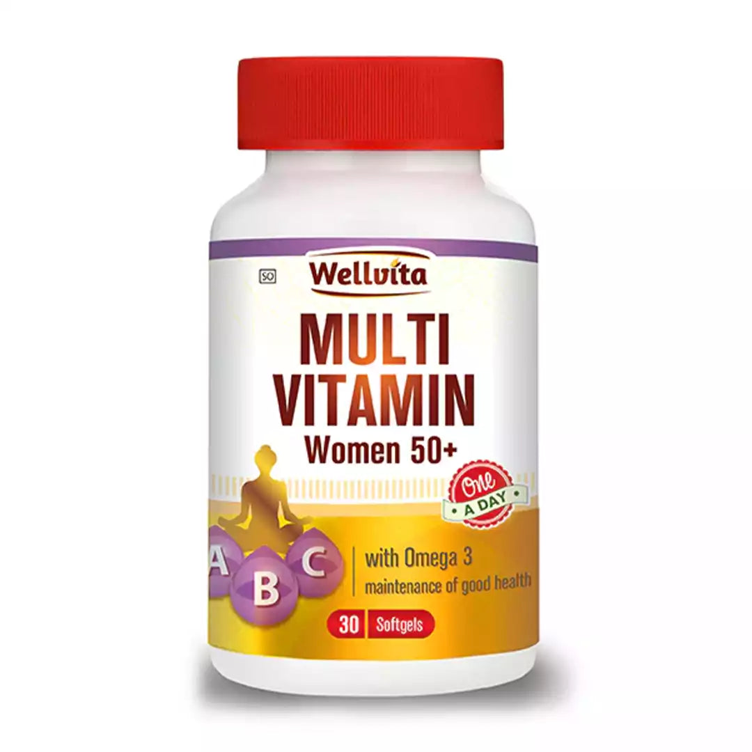 Wellvita Multivitamin Women 50+ With Omega 3 Softgels, 30's