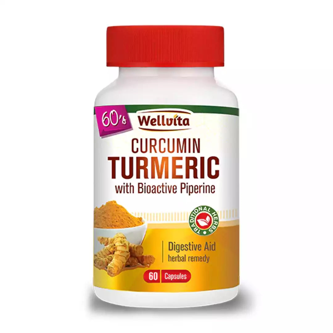 Wellvita Turmeric Curcumin Capsules, 60's