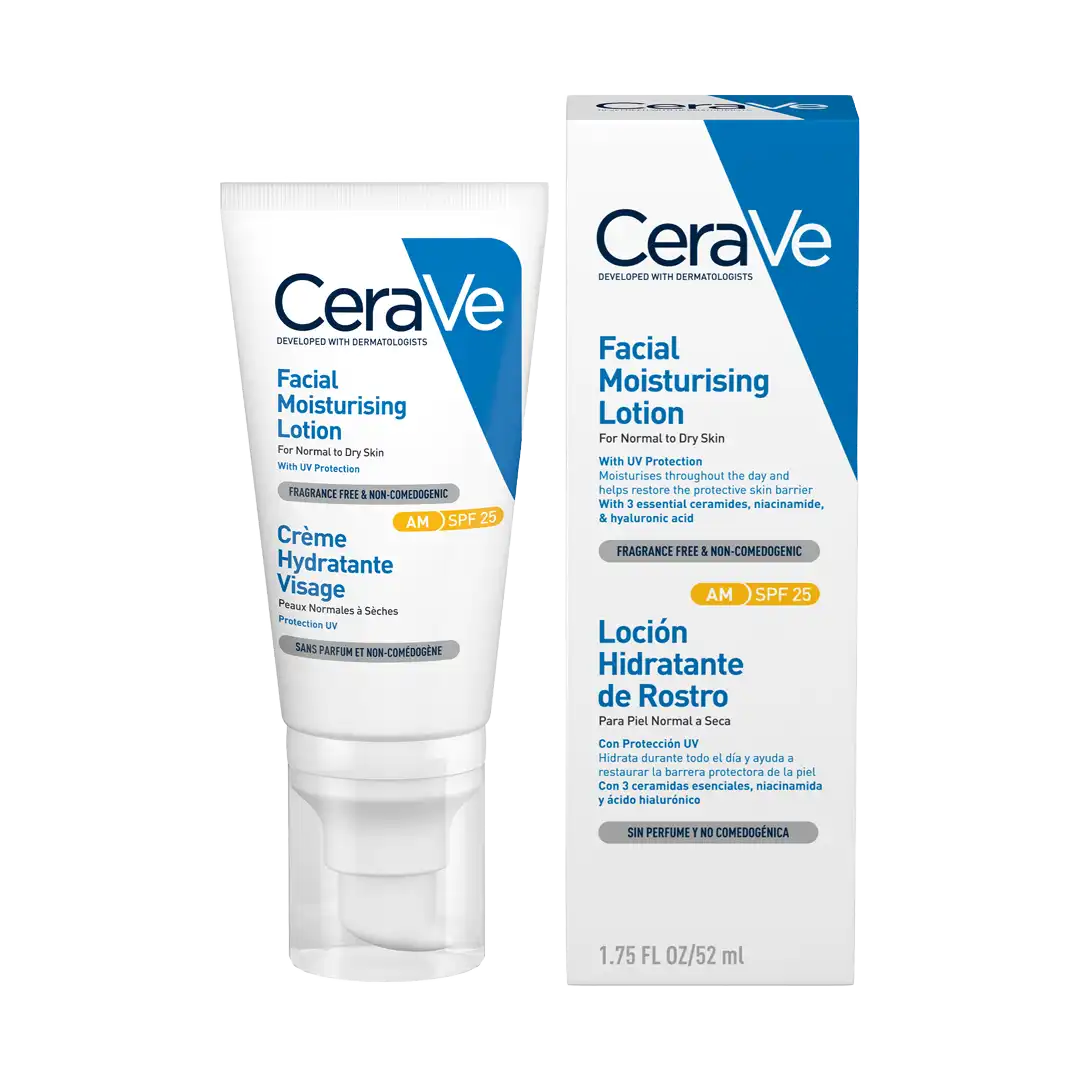 CeraVe Facial Moisturising Lotion Day Cream SPF25 For Normal To Dry Skin, 52ml